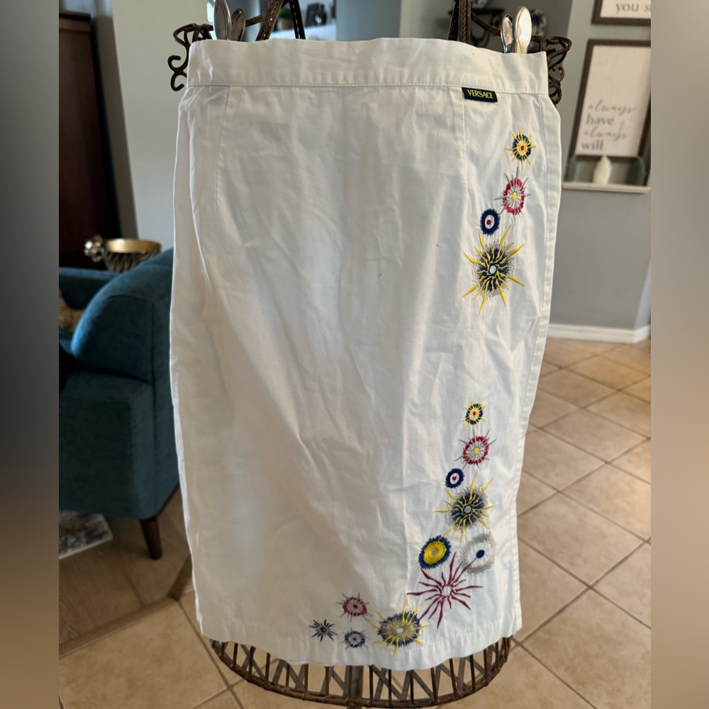Versace Couture IT Gorgeous Skirt Flowered Straight Size 24